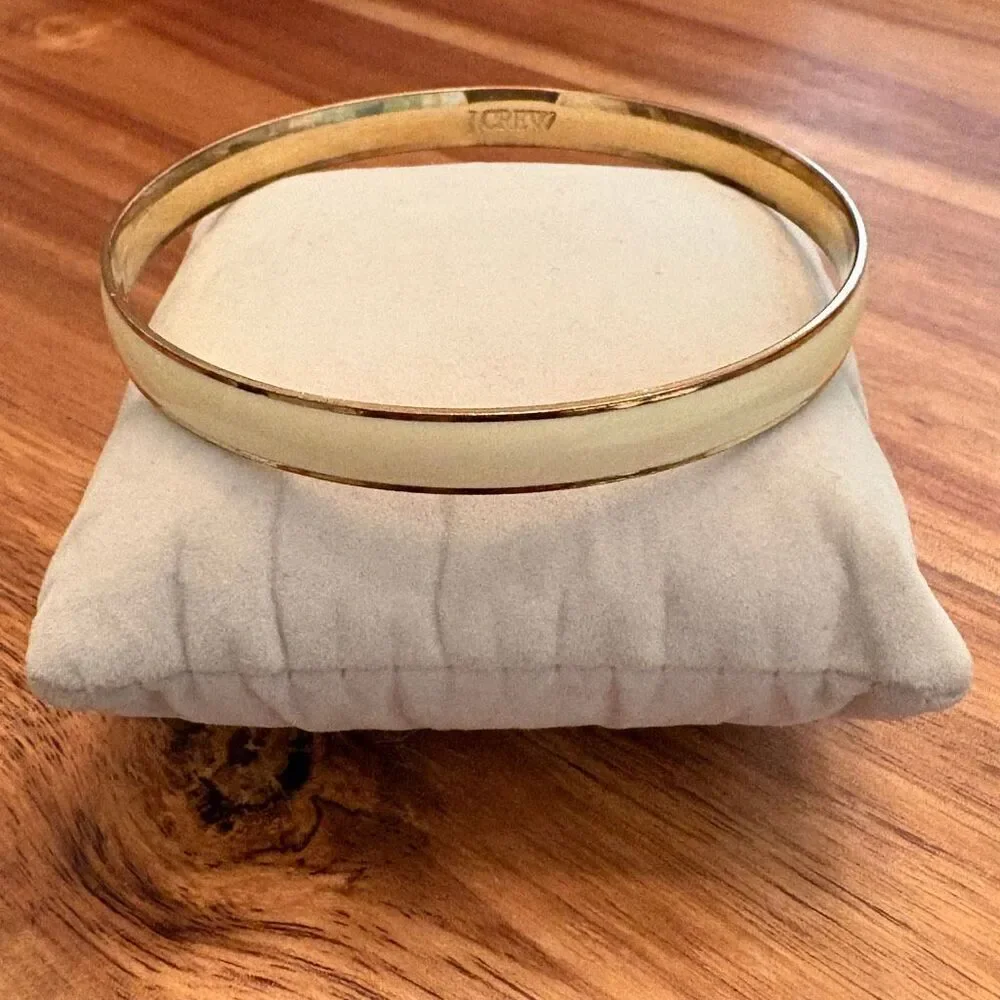 J.Crew | Cream Enamel Bangle | 2.5” Diameter